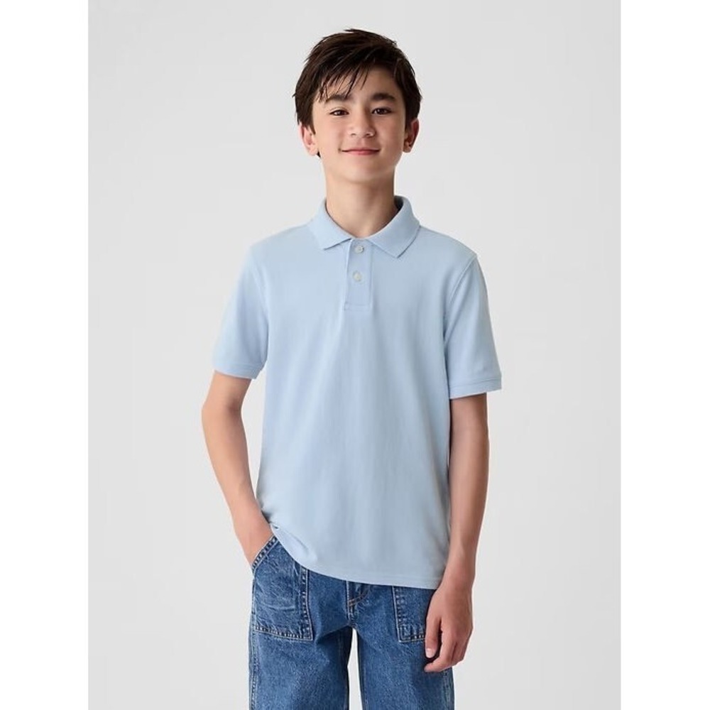 GAP Kids Uniform Polo Shirt - Light Blue Shadow - Size XXL (14-16) Husky